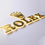 Metal back illuminated characters